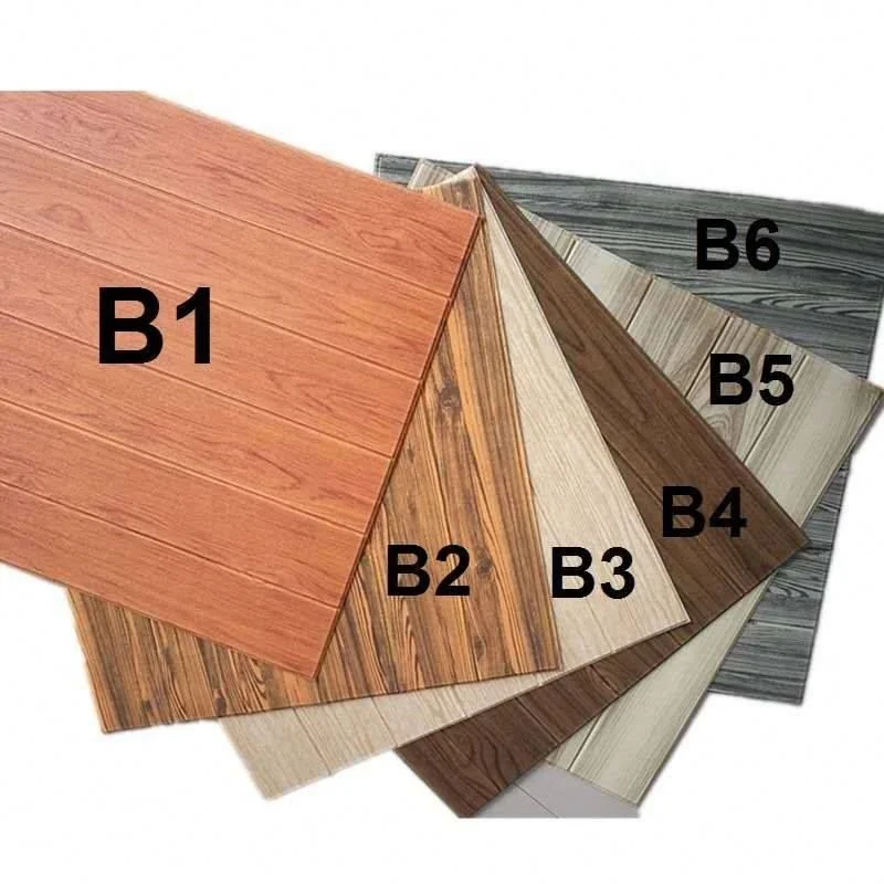 Wood Wall Paper Self Adhesive Foam Wallpaperswall Stickers Wood 3d Wall Panel Krrish Wallpaper PE Foam for Kids 3D Wall Coating