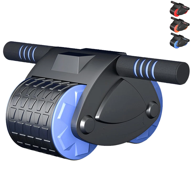 MKAS Ab Wheel Roller With Automatic Rebound Assistance Exercise Equipment For Core Workout Ab Train Roller Wheel With Knee Pad