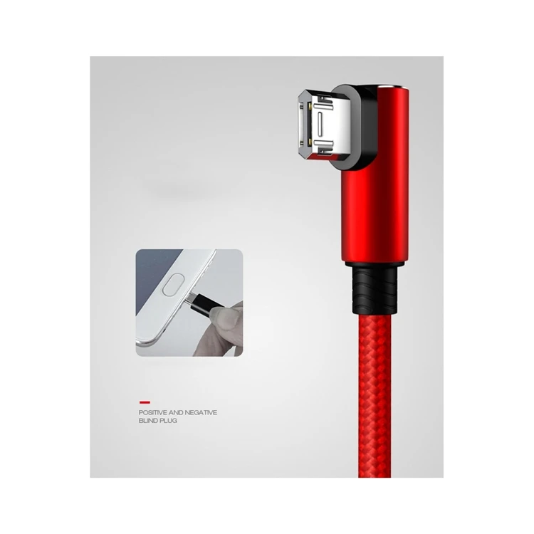 Factory Hot Sales Support Customized Type C Mini Cord 3 In 1 Fast Charging Usb Elbow Charger Cable