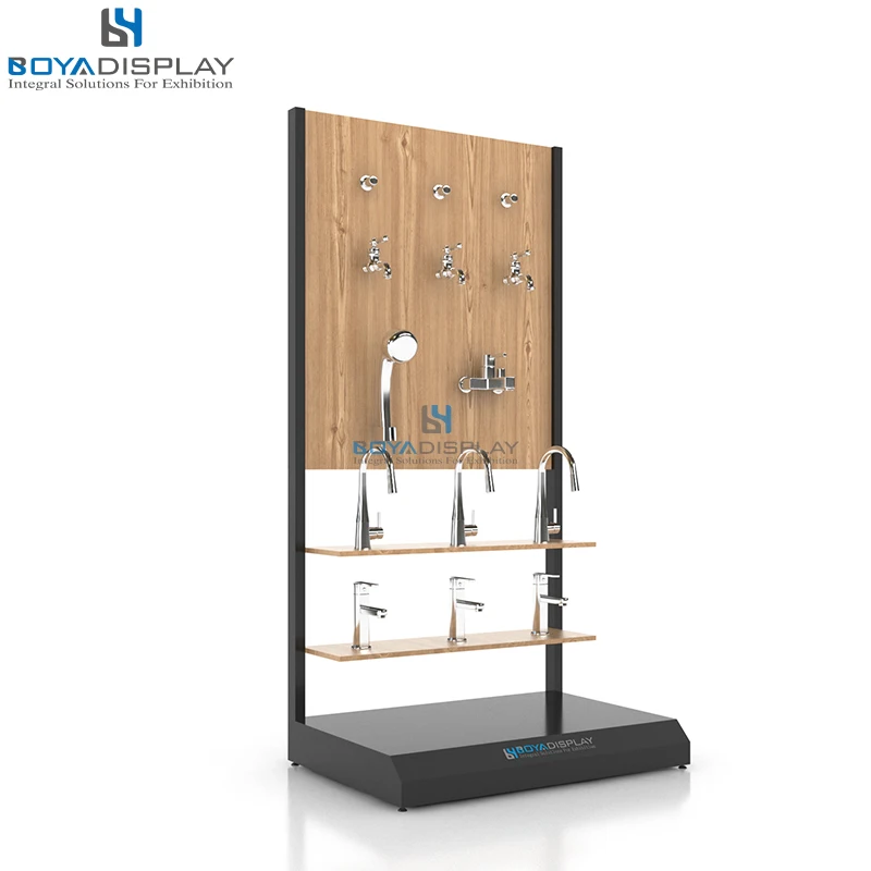 Customized  Displays New Design Arrive Unique Style Professional  Bathroom Kitchen Shower Tap Faucet Display Rack Stand