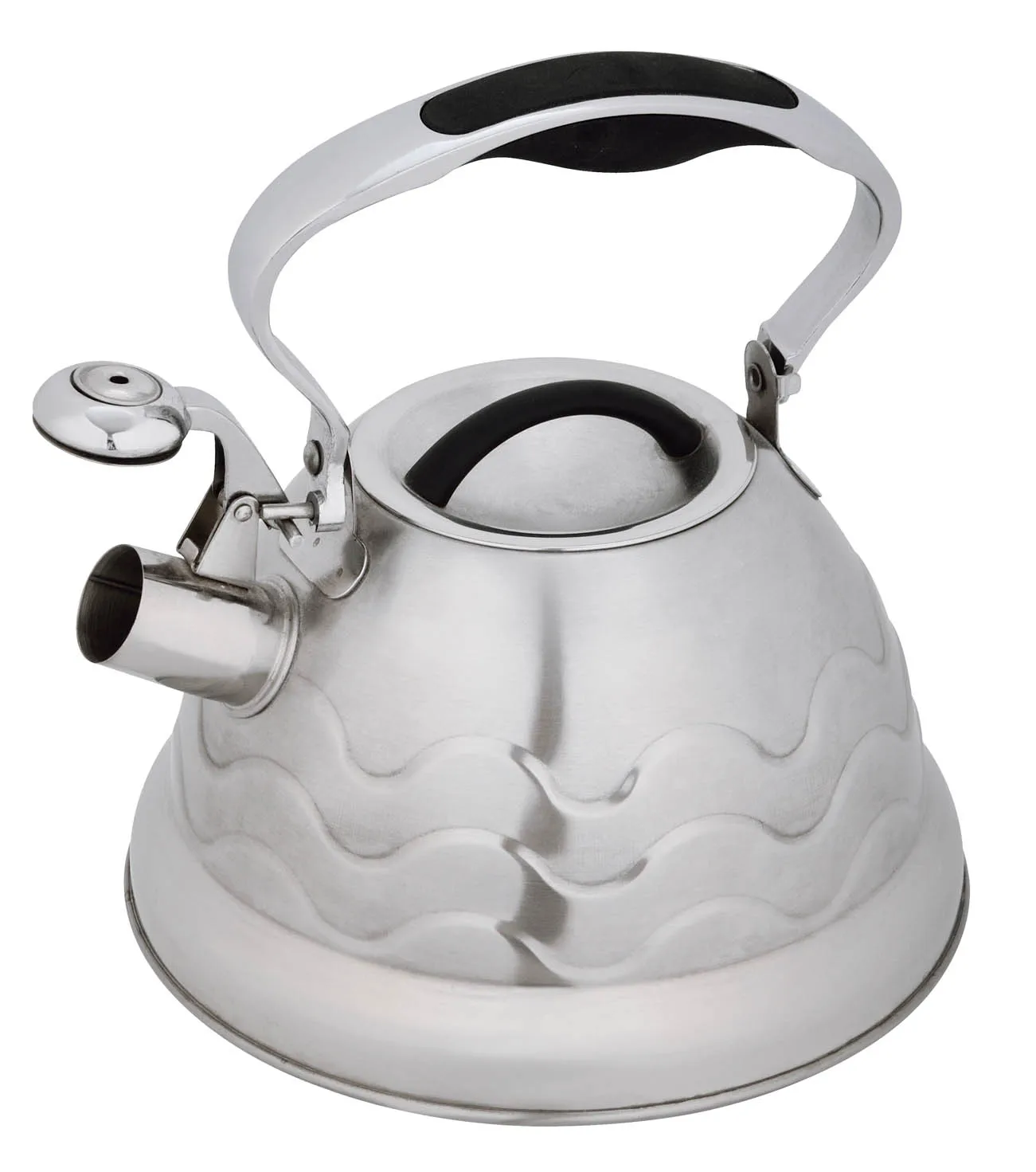 Tea Kettle Whistling Stove Top Cast Iron Floral Water Kettles Stainless Steel Rapid Boil Dome Swan Fish