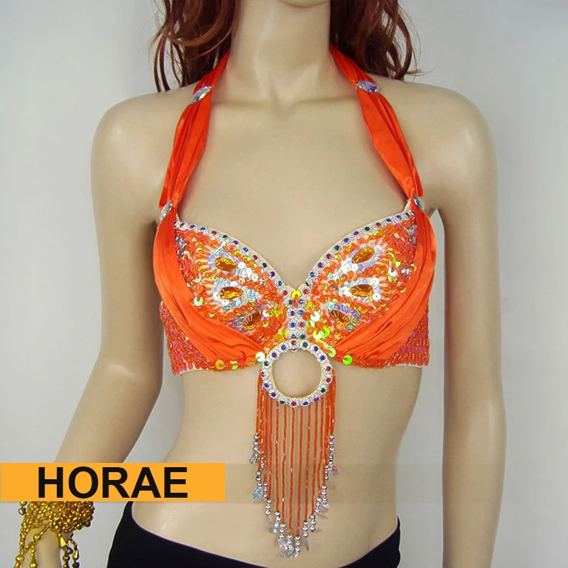 SC044 Shiny Butterfly Shaped Rhinestone Sequins Bra Beaded Tassel Backless Short Top For Samba Dance Carnival Costumes Wear