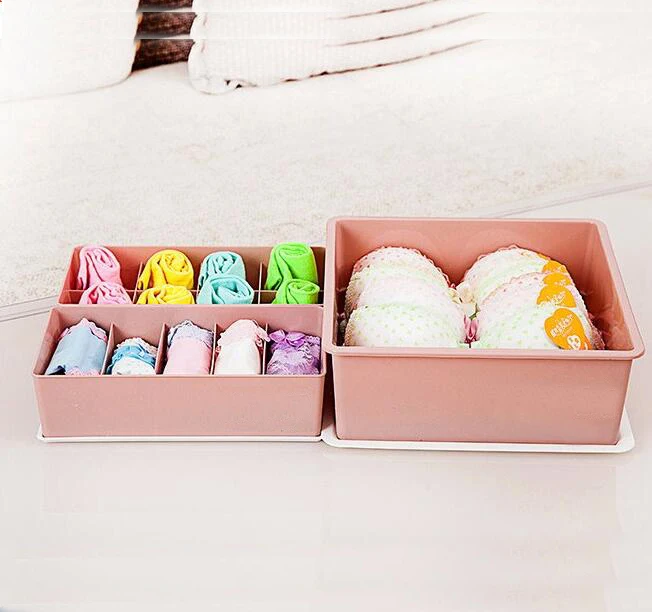 Plastic sock or underwear storage box