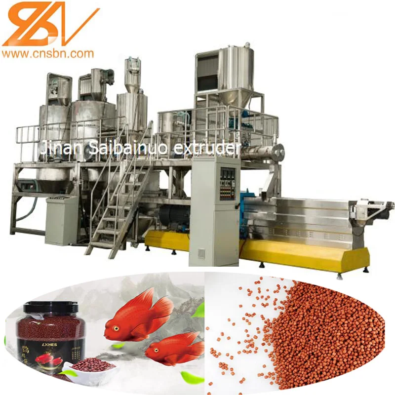 China factory aquaculture floating fish feed pellet meal extruder processing machine price