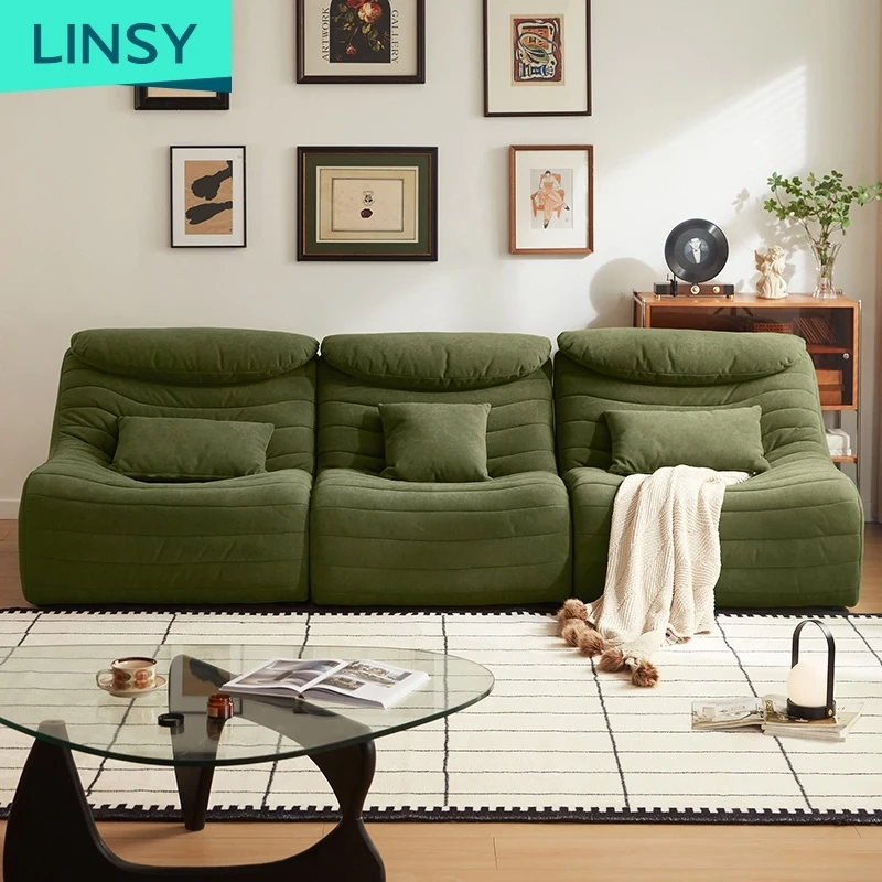 Linsy Top designer velvet fabric sofa chair living room combination cloud Chair sofa