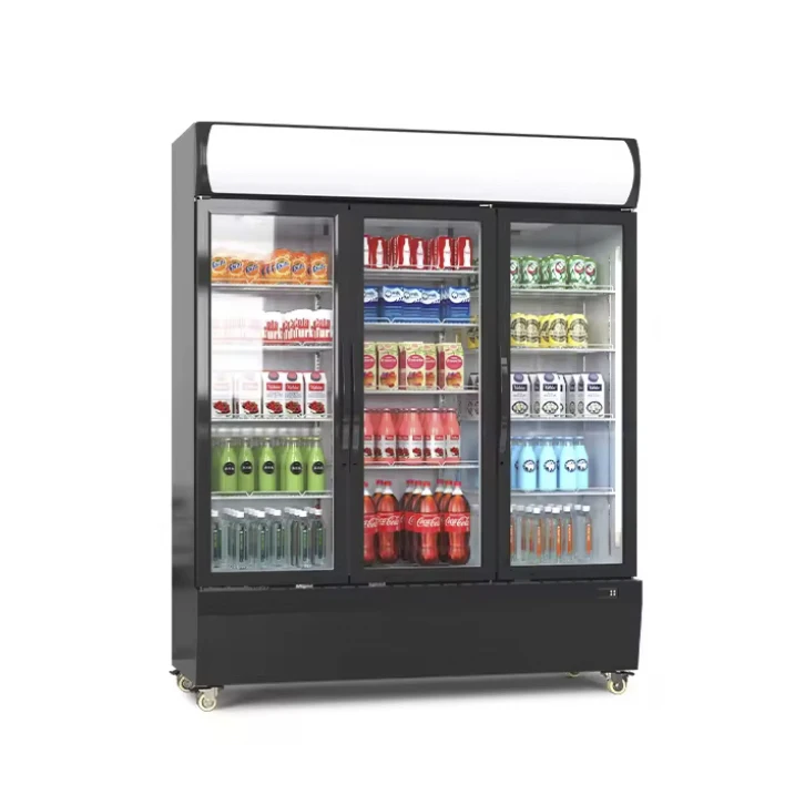 Convenience Store Beverage Open Beer Display Cooler for Refrigeration Equipment 3-door