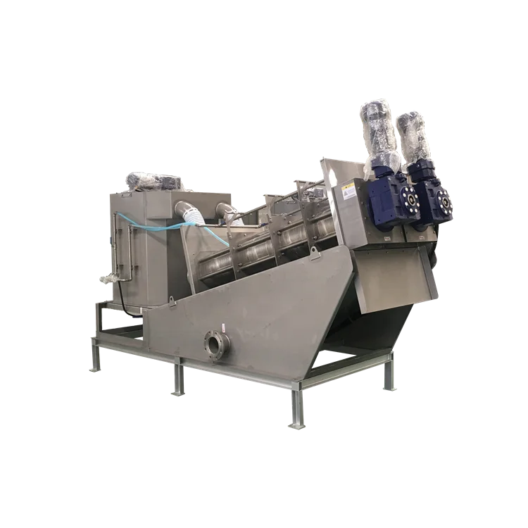 Automatic operation multi-disc screw press for wastewater treatment