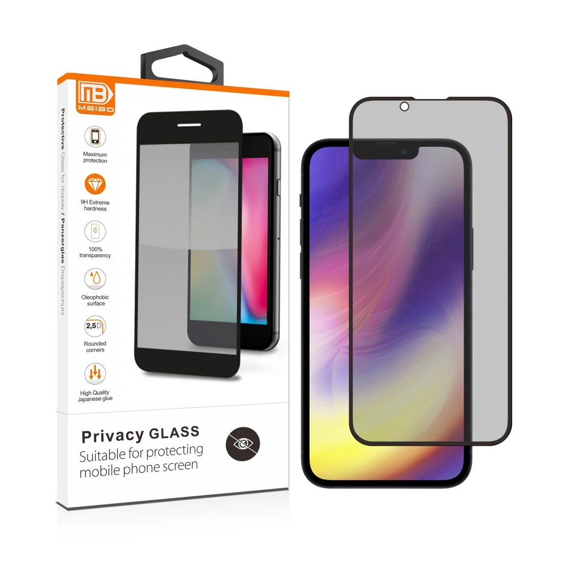 Защита экрана для iPhone 11/12 mini/12 pro/13 pro max закаленное стекло с полным покрытием противошпионский экран мобильных