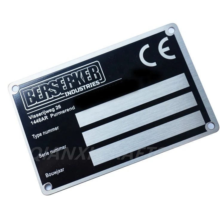 Etched metal plaques ss engraved nameplate stainless steel logo name plates