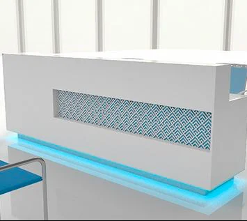 fancy clinic front desk table white medical reception desk