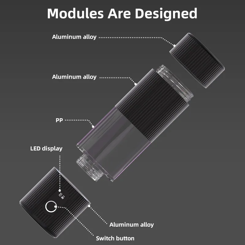 6000ppb Smart Bottle Portable Hydrogen Water Bottle Ionized Bottle Hydrogen Alkaline Water Hydrogen-Rich Water Cup 230ml