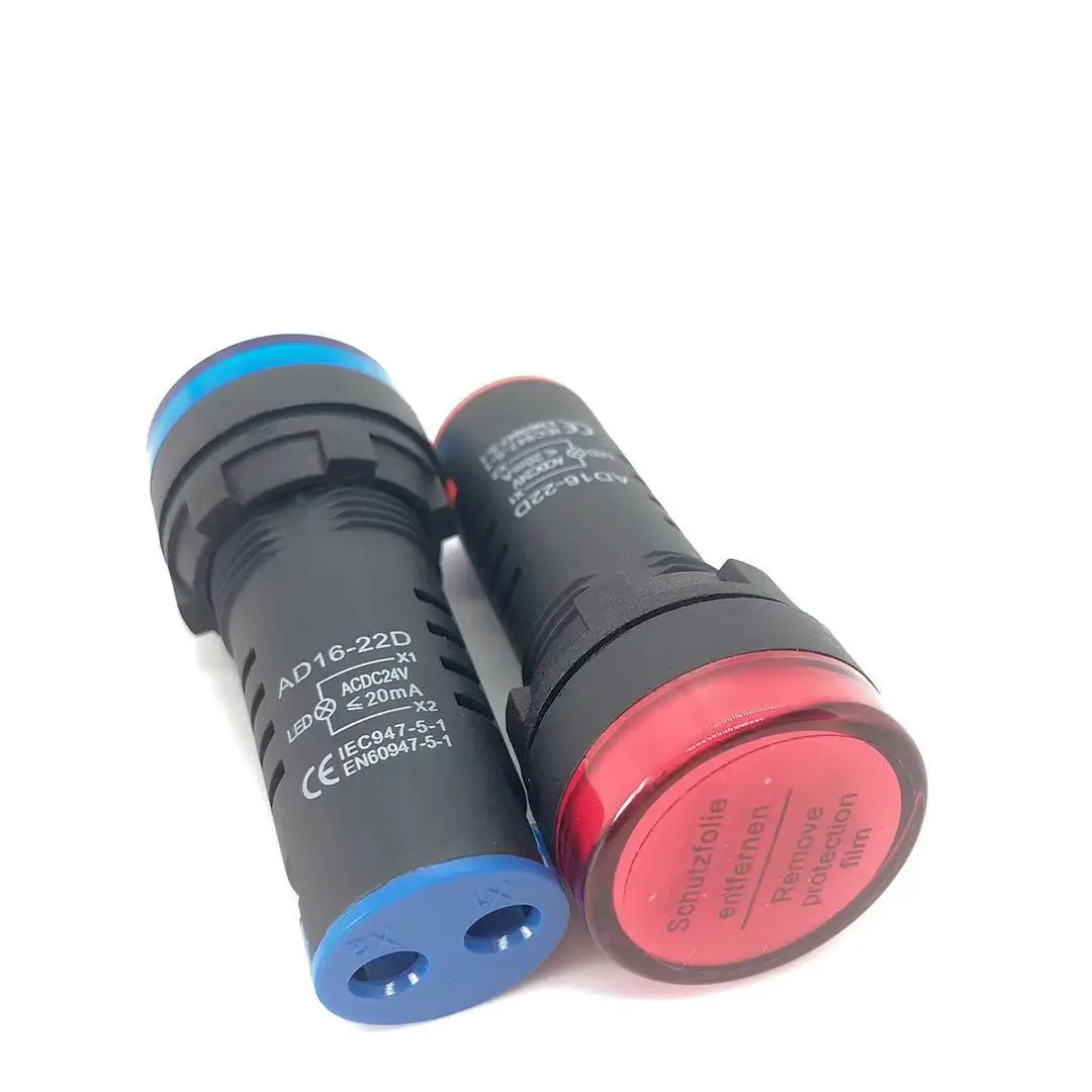 22mm 6v 12v 24v-48v 110v 220v long size ad16 Signal lamp