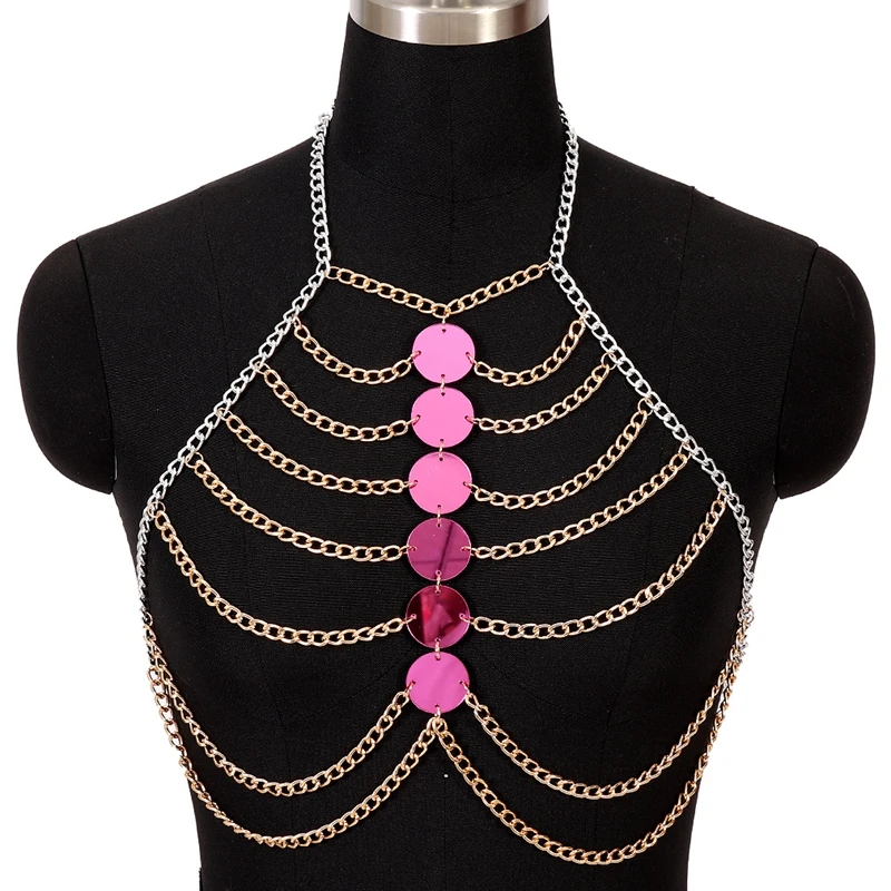 Women Body Harness Bohemian style Jewelry Night Party Hot Sexy Night Bra Top Night Club  Body Chain Top
