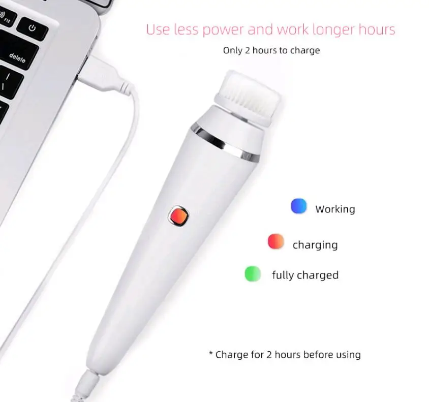 
Electric Facial Pore Cleaner Massage Brush Silicone Face Cleansing Brush Skin Care Facial Deep Cleaning Waterproof 