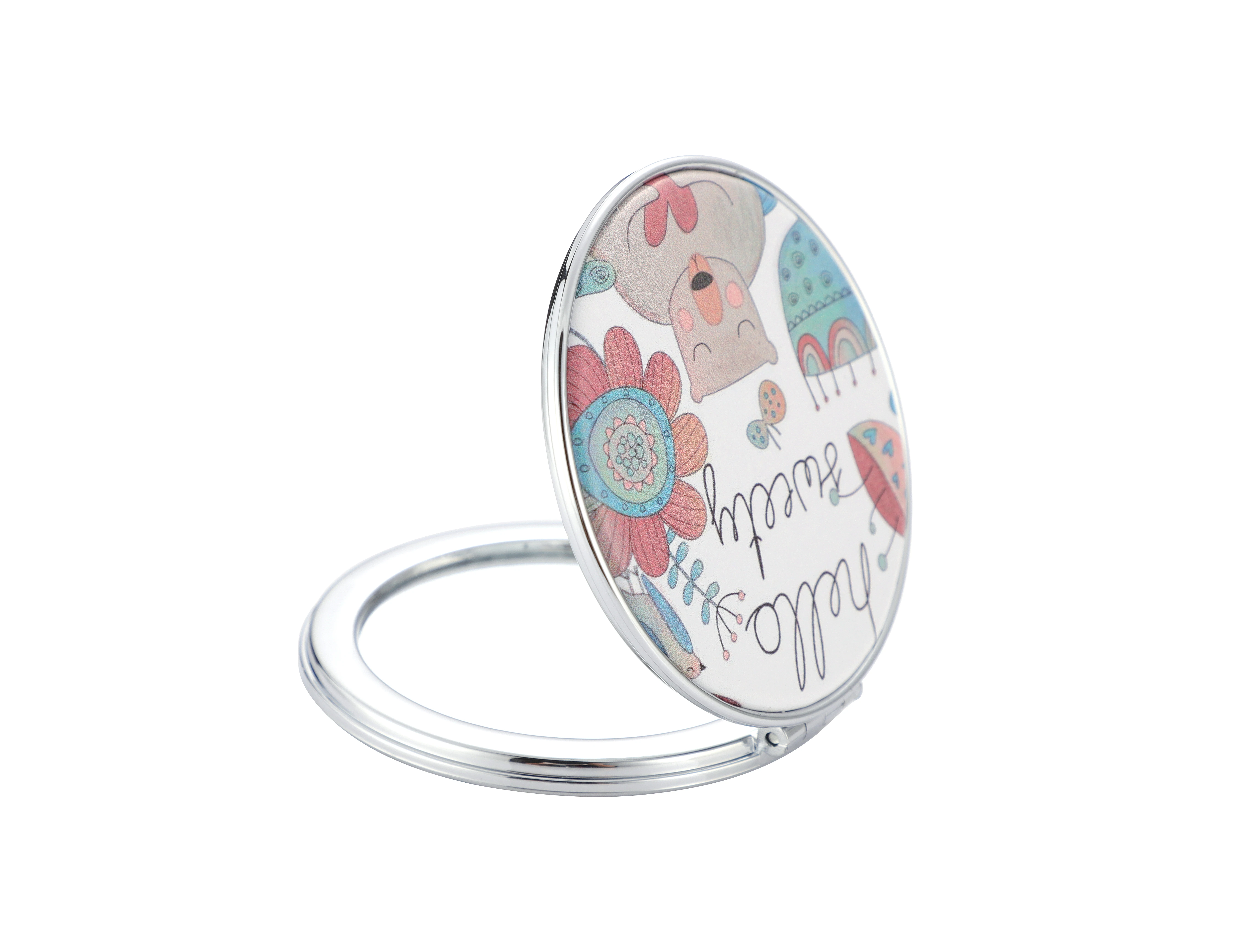 make-up mirror wholesale personalized handheld mirror/Customized  circular pocket mirror