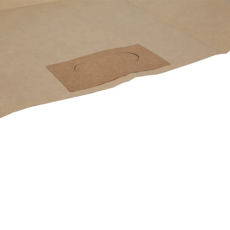 Eco-Friendly Kraft Paper Food Packaging Bag with Die Cut Handle for takeaway