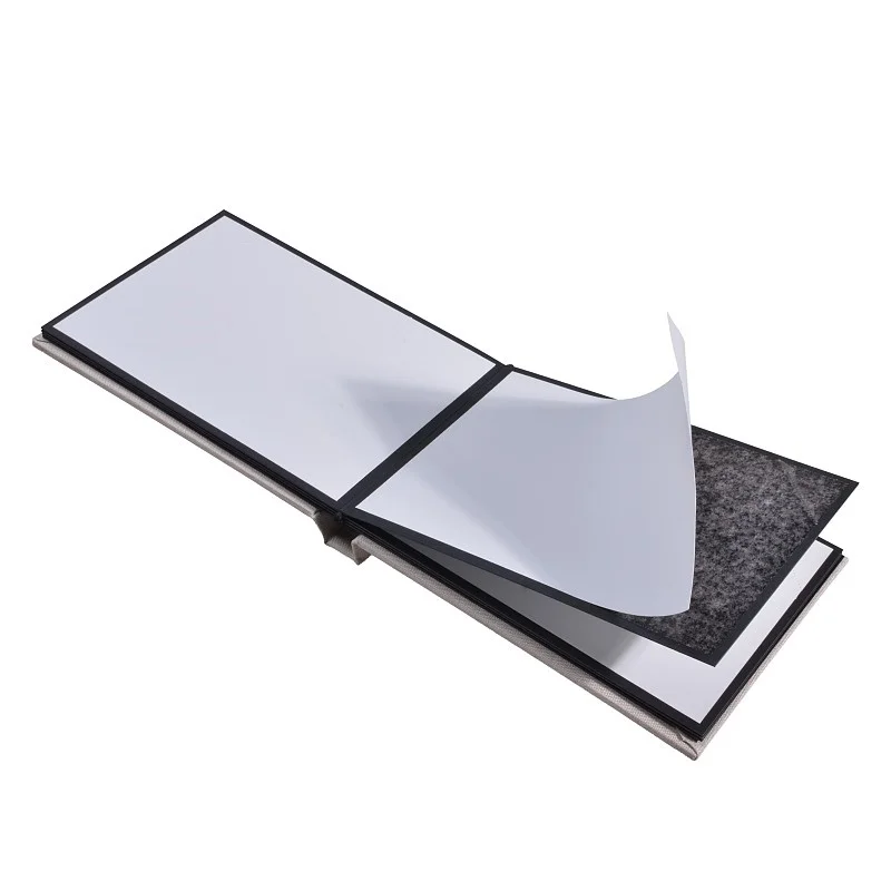 Latest Design Wedding Leather Linen Adhesive Pages Mini Peel and Stick Photo Book Album