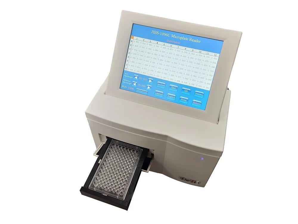 2021 China made high quality and best Elisa microplate Reader  price HBS-1096c with USB disk plate  elisa reader