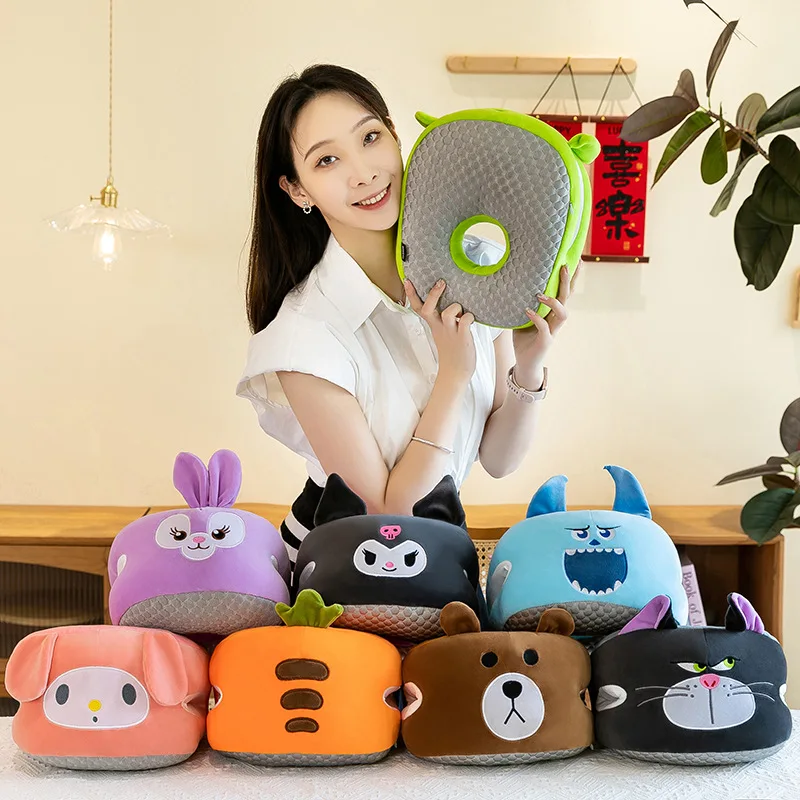 Cartoon Sanrios Melody Cinnamoroll Neck Pillows U-Pillow Fruit Caroot Strawberry Bear Quilt Office Nap Thicken Plush Pillow