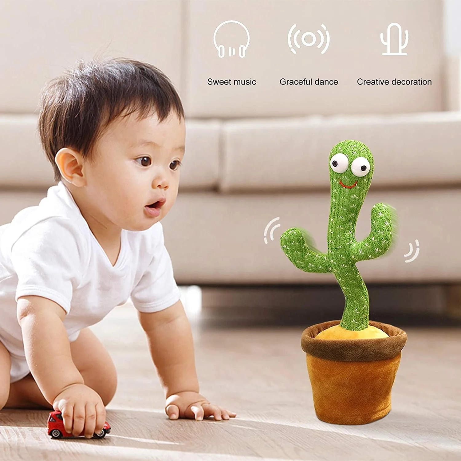 2021 hot sale toys baby High-quality Swing singing cactus toy shark dancing tanzender kaktus talking for kids