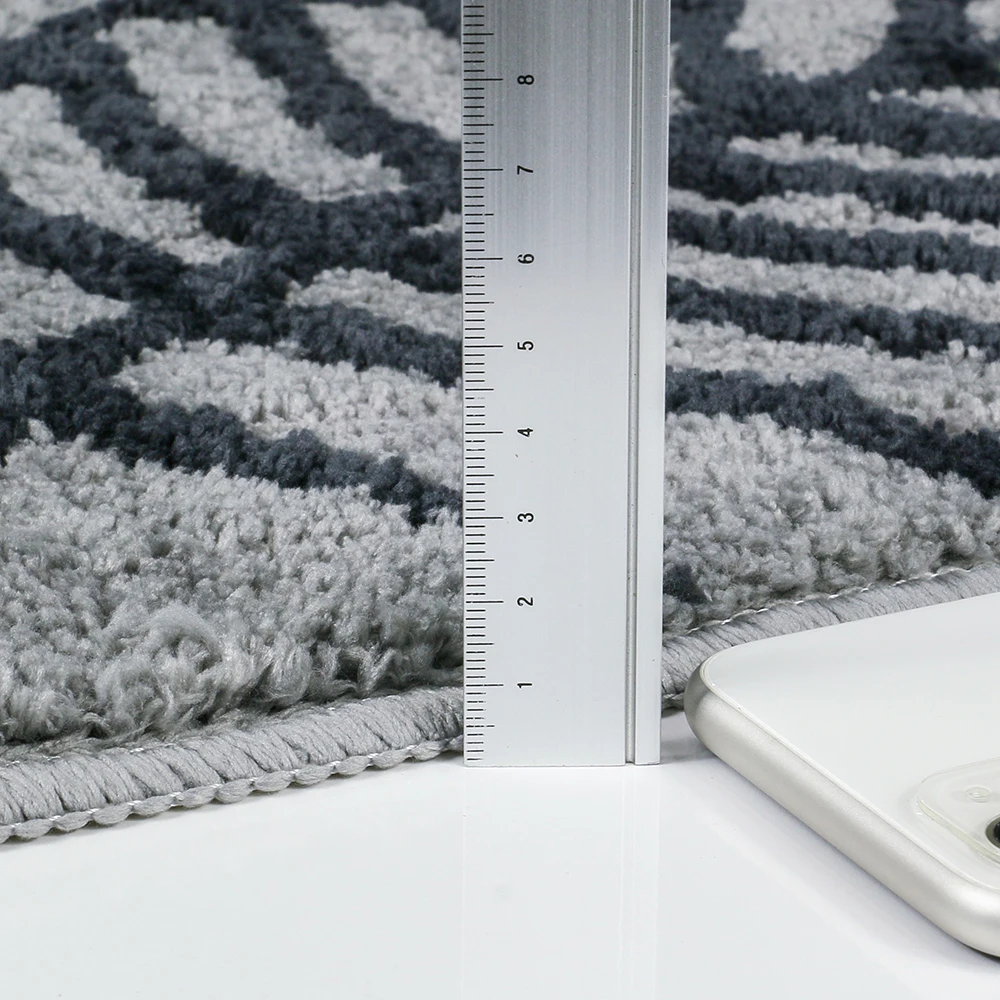 Hand-made tufted floor mat leaf plant pattern Bathroom rug water absorption jacquard anti-skid bath mat