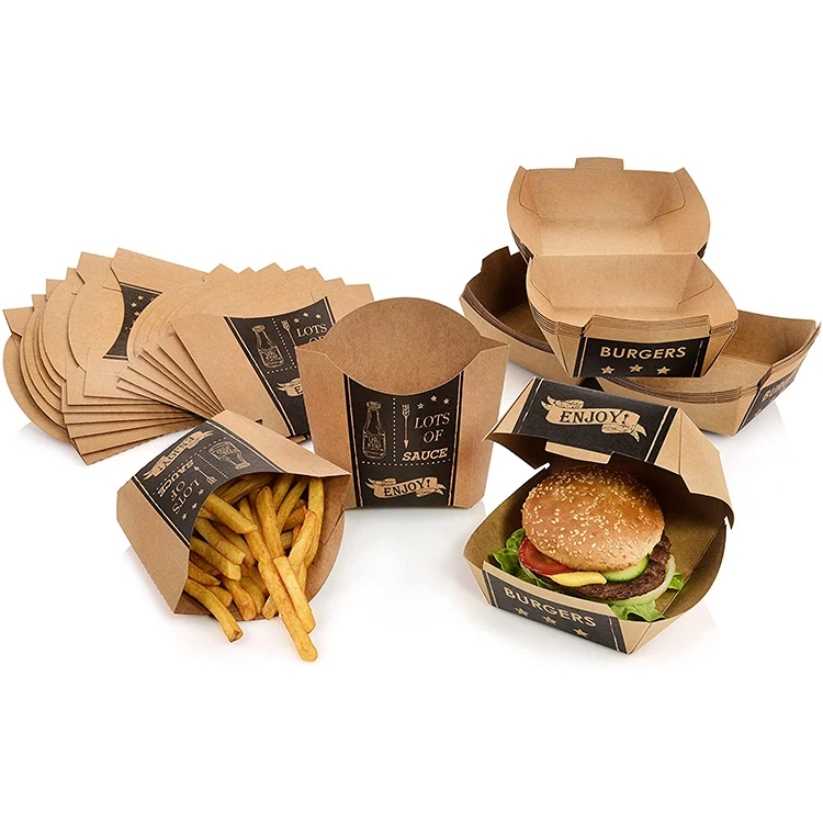 Clear Christmas Bulk Pink Yellow Modern Packaging Fries Sauce Custom Made Oven Safe Burger Box