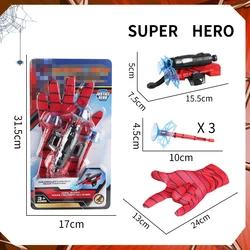 Launcher  Glove Kids Plastic Cosplay Mitten Strongman Launcher Super Spiderman Costume Props Spider-Man Shooter Educational Toys
