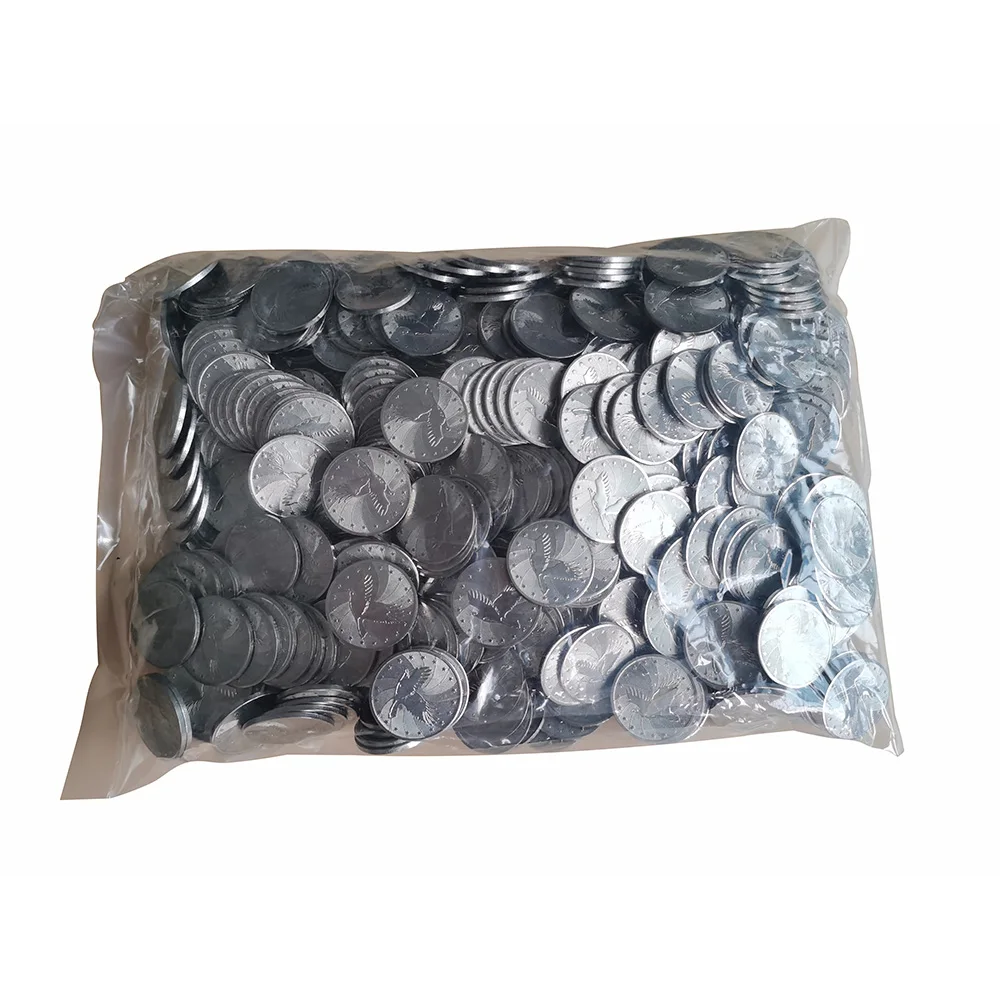 Wholesale custom cheap arcade metal game machine token coin metal token coin with hole