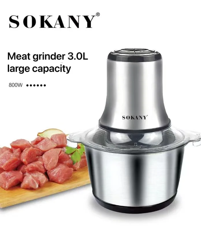 SOKANY7005A household electric meat grinder small stainless steel is muti_function meat grinder machine