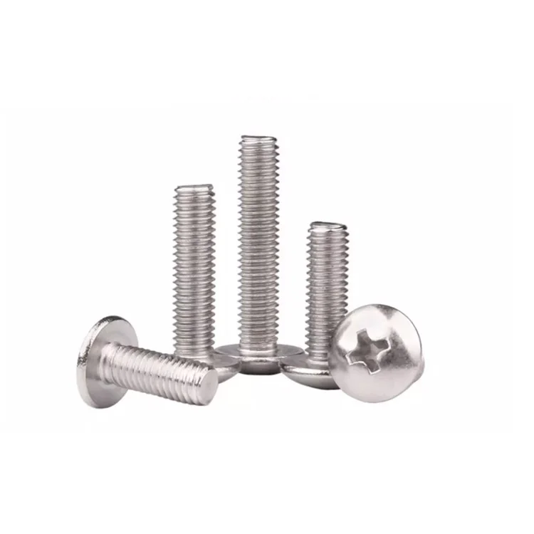 YB M2.5 M3 M4 M5 M6 M8 High Quality 304 A2 Stainless Steel  Cross Phillips Truss Head Large Round Screw Bolt Length 4MM-100MM