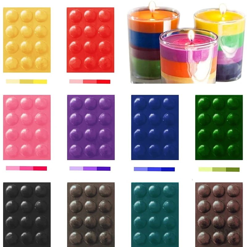 Amazon Hot Selling 2.5g/bag Dye Blocks Colorful Eco Friendly 24colors Candle Candle Wax Pigment