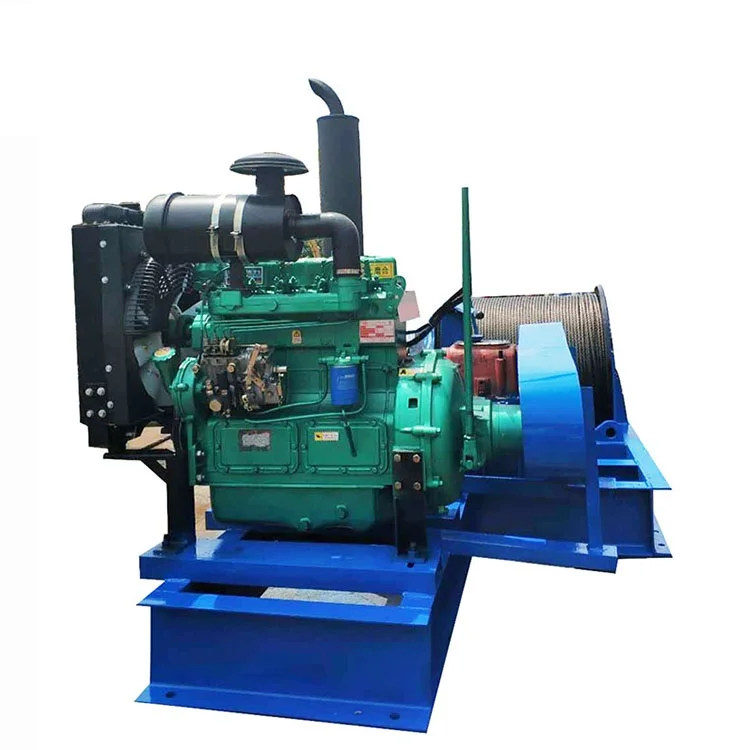 Long Line Drilling Winch Marine Slipway Winch With Diesel Engine
