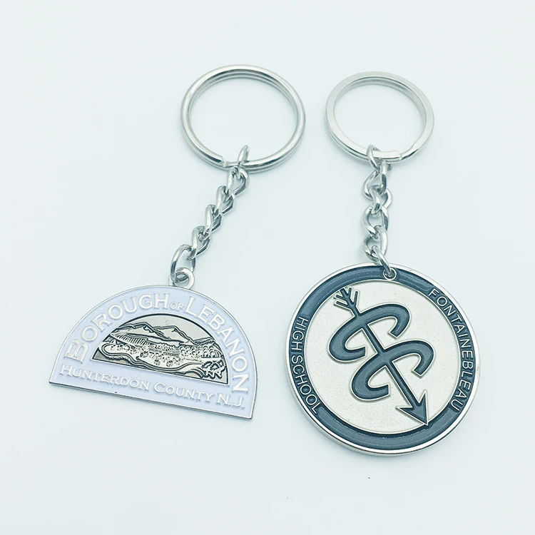 Cheap Price Different Shape Custom Keychain Keyring With Metal Ring