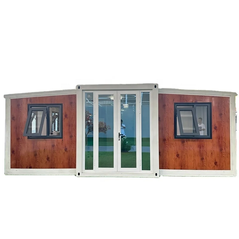 Customized Prefabricated Prefab Apartment Building Expandable Container Module Houses with Wood Grain Design