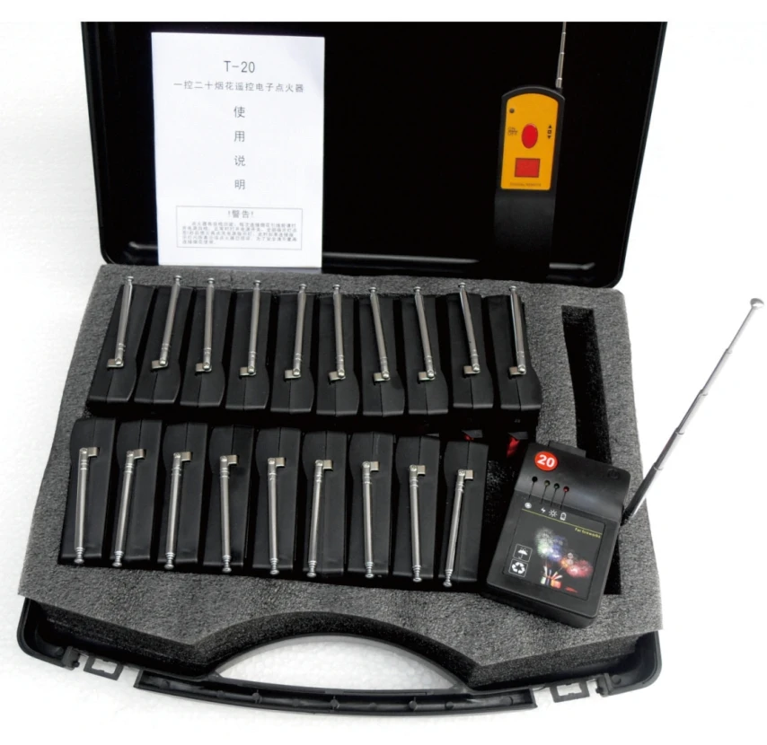 Pyrotechnic firing wedding equipment digital remote control 20 cues cold fire starter pyrotechnics or celebrations