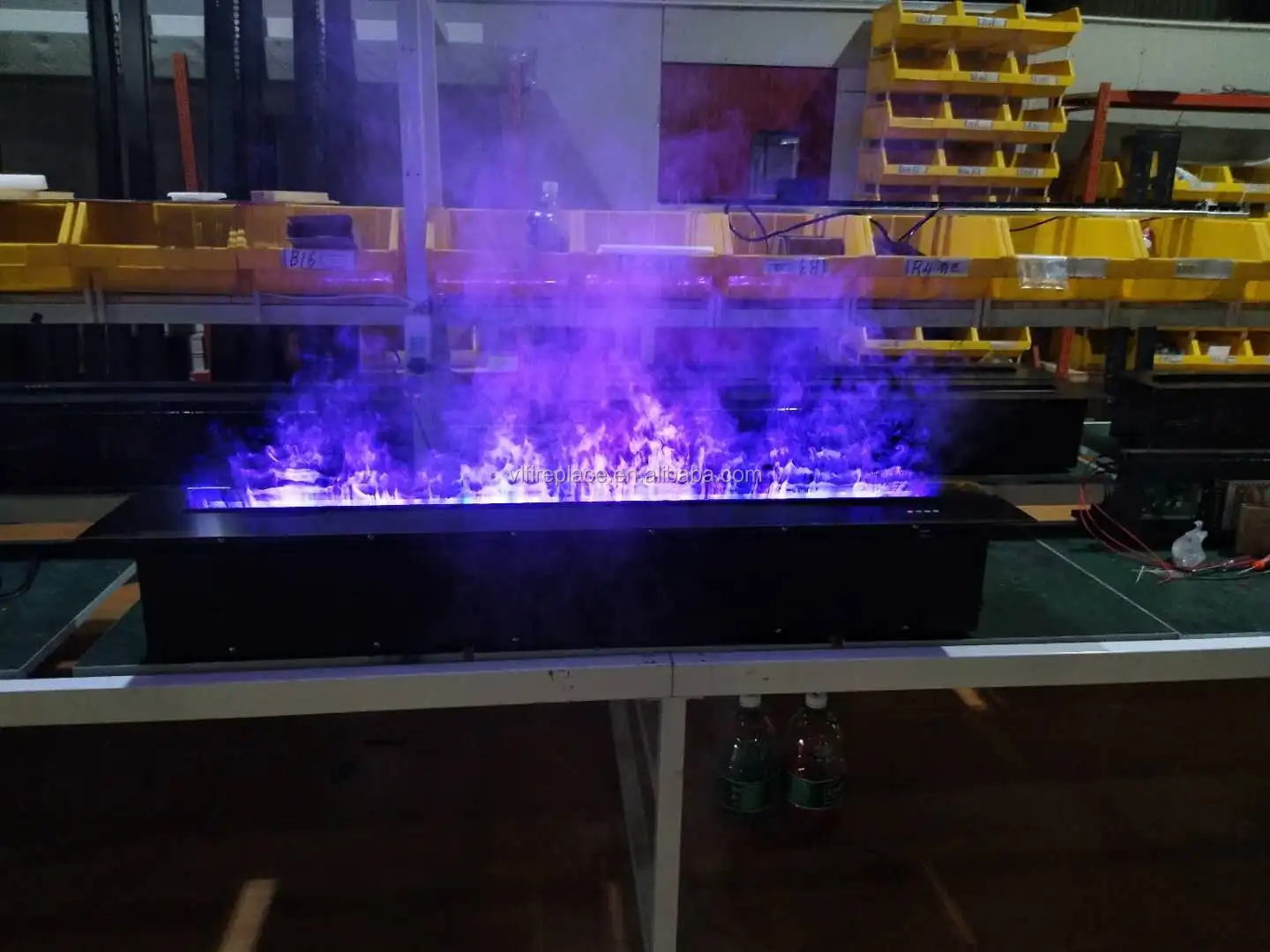 1500mm Wifi APP muti-color controlling indoor decoration use artificial simulated flame water vapor 3d electric fireplace