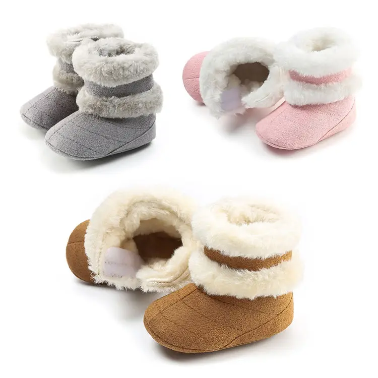 2021 High Fashion Designer Kid Infant Newborn Baby Cute  Soft Cotton Thermal fall Winter Snow Prewalker Toddler Girls Boots Boy