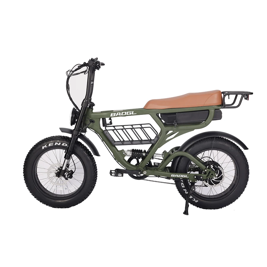 20 inch All terrain full suspension fat tire ebike fatbike 48v250w cuise ebike with basket