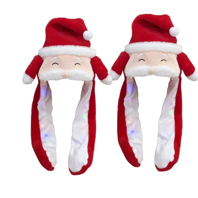 Korea Bunny Hat with Air Pumping and Moving ears Plush Lovely Soft Rabbit Animated Cap Plush Cute Cap Making Funny Hats