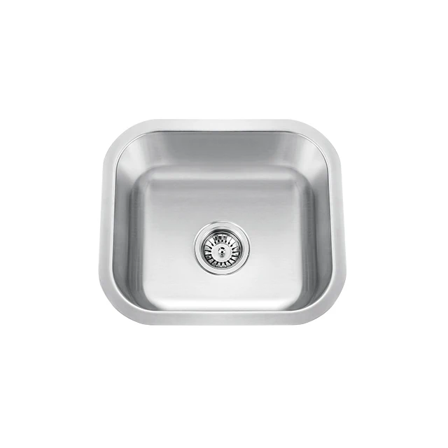 Classic Design Pressed Deep Drawn Single-Bowl Moduled Stainless Steel Kitchen Sink