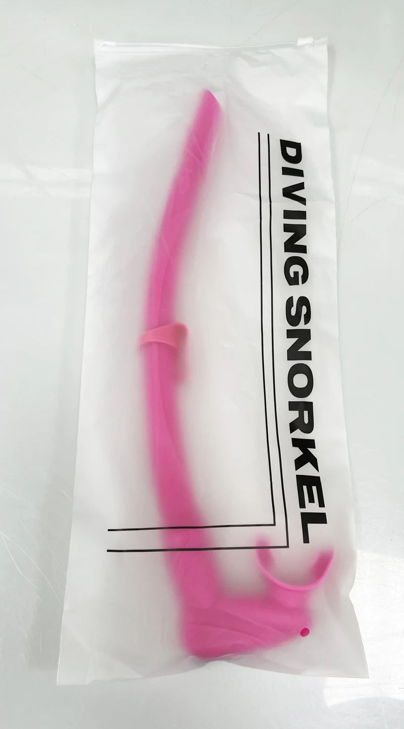 Wholesale semi-dry breathing tube under water purge valve white silicone diving snorkel tube