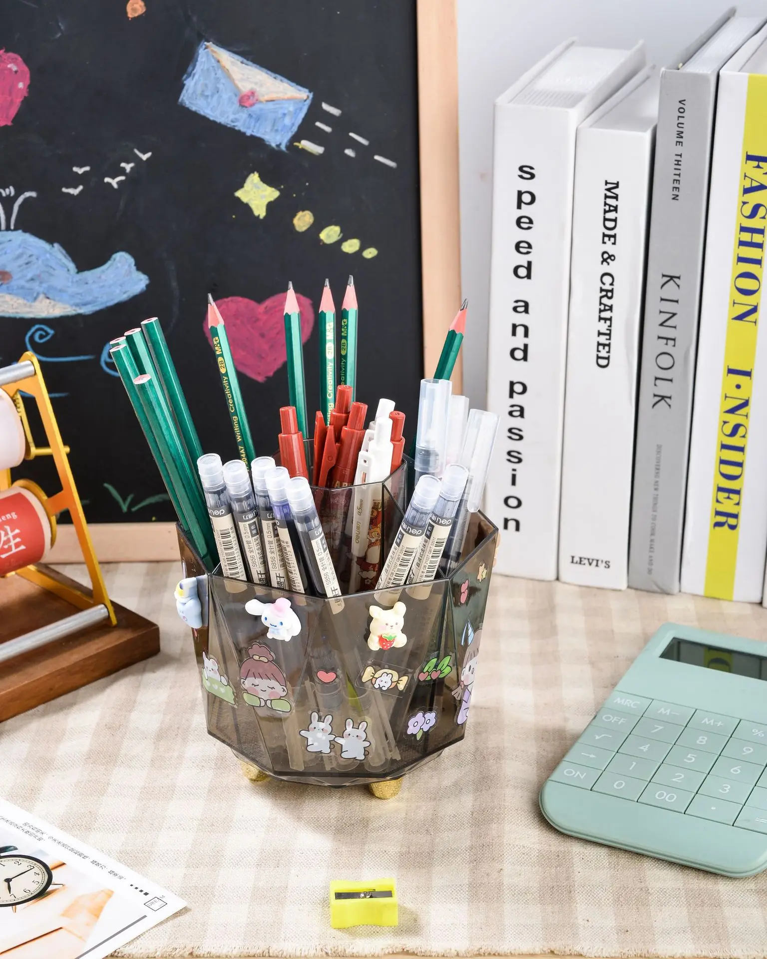 360 Rotated Divided Desktop Organizer