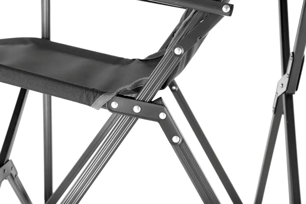 deluxe aluminum frame hard armrest folding chair compact foldable with easy carry bag