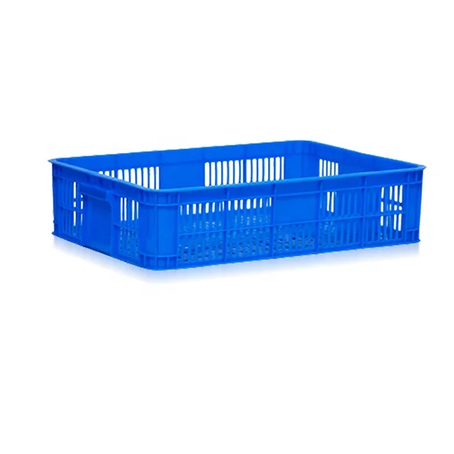 Stackable plastic crates for fruits and vegetables