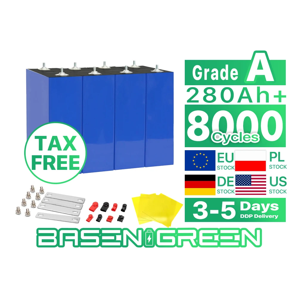 280ah Lifepo4 Cells 12v 24V Lifepo4 Home Battery Grade A 48V Lifepo4 Prismatis Lithium Battery 3.2v 280ah 320Ah Battery Cells