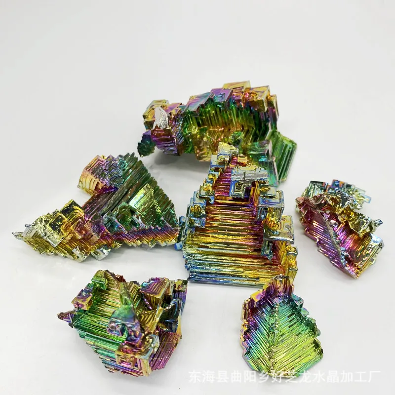 Bismuth Ore Bismuth Crystal Crystal Seven-color Metal Crystal Small Ornament Ornament