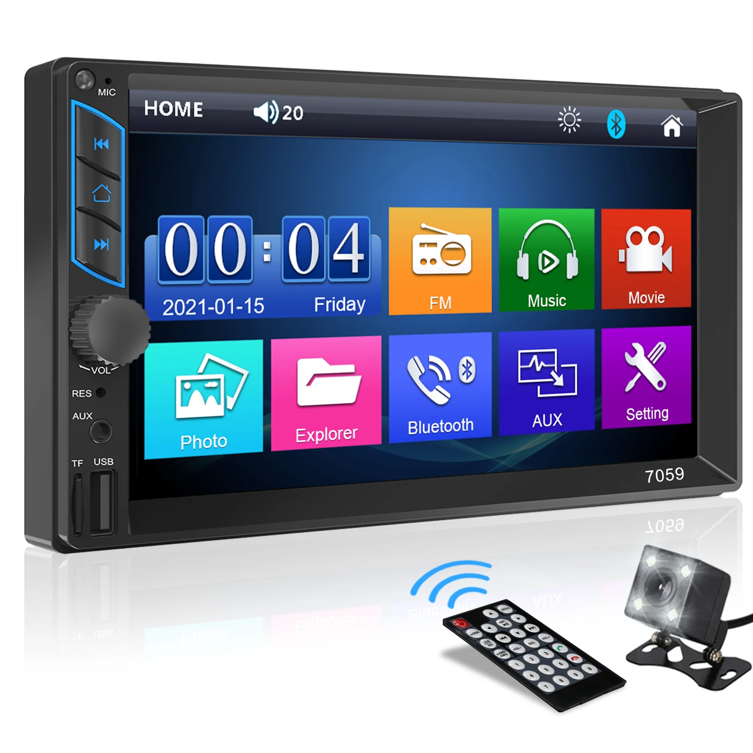 7059 2Din Универсальное автомобильное радио Mirrorlink 2din 7 дюймов Автомобильный стерео сенсорный экран авто MP5 с FM USB