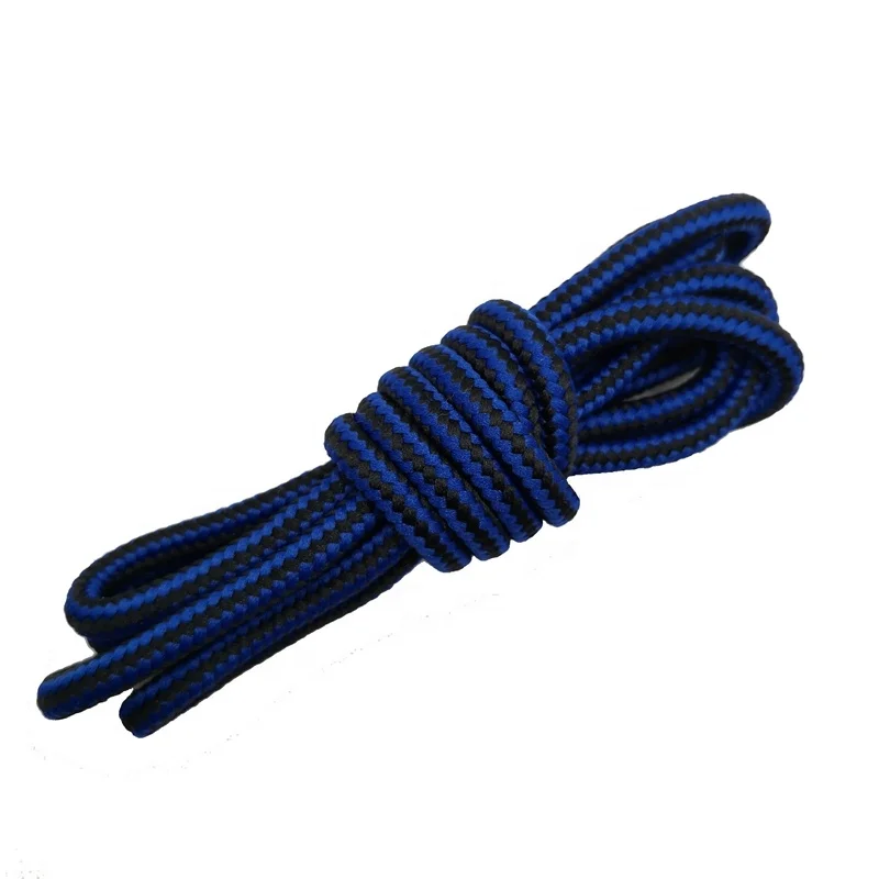 Professional supplier shoe laces hiking boot rope polyester stripe shoelaces
