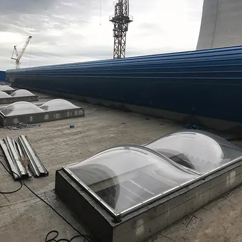 Double Glazing Clear Acrylic Glass Aluminum Roof Skylight Window for ventilation duct