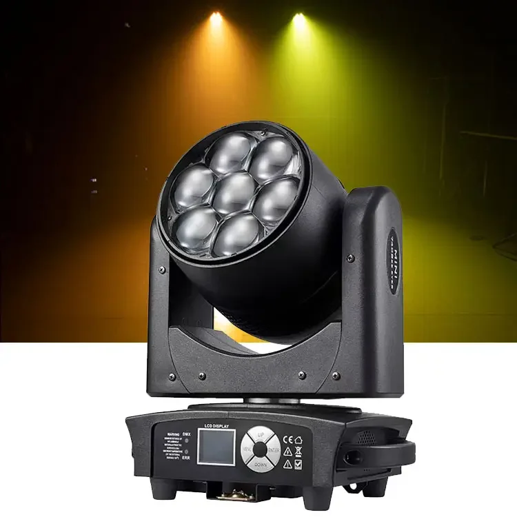 Led beam wash 7x40 mini 7x40w moving head bee eye with zoom for disco party club bar dj show stage lighting